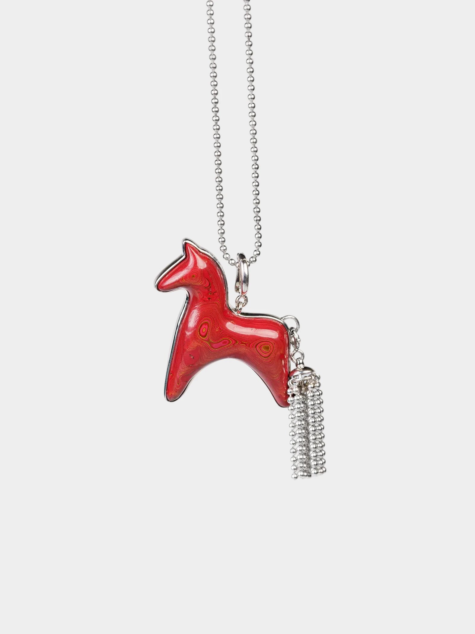  AESTH & UTIL RED LACQUER DIVINE HORSE LONG NECKLACE |  TROVE & TONE