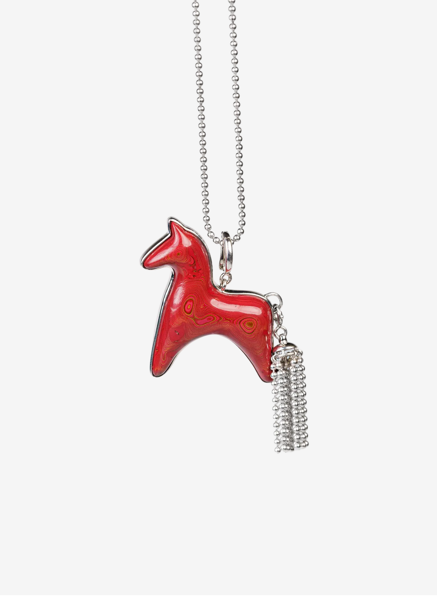  AESTH & UTIL RED LACQUER DIVINE HORSE LONG NECKLACE |  TROVE & TONE