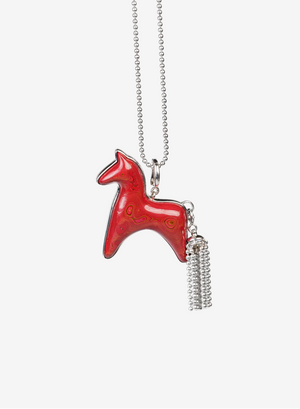  AESTH & UTIL RED LACQUER DIVINE HORSE LONG NECKLACE |  TROVE & TONE