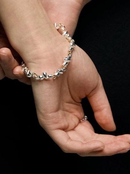  Limb TWO-TONE RIBBON CHAIN BRACELET |  TROVE & TONE