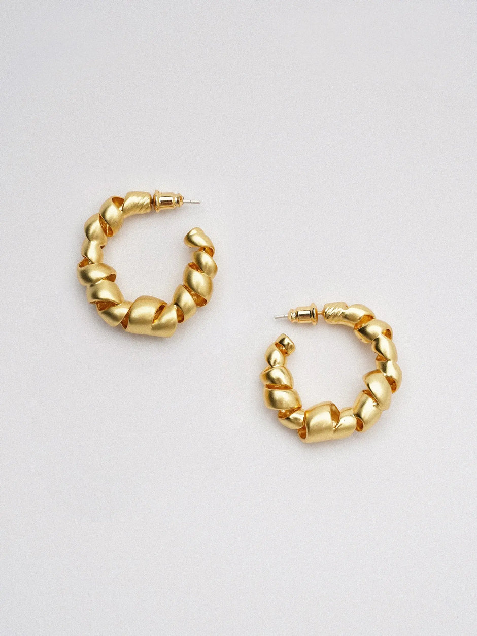  Limb SCULPTURAL SPIRAL RIBBON EARRINGS |  TROVE & TONE