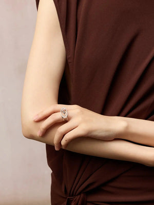  WANYEE CRAFT SCROLL PATTERN SMOKY QUARTZ RING |  TROVE & TONE
