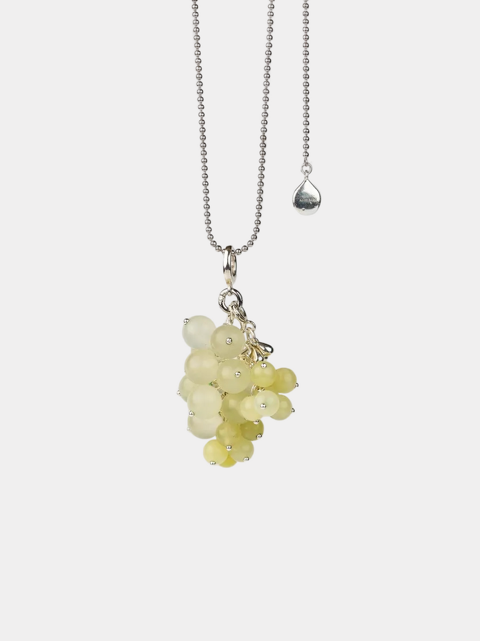  AESTH & UTIL SERPENTINE JADE GRAPE PENDANT NECKLACE |  TROVE & TONE