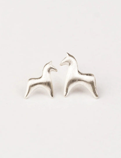  AESTH & UTIL SILVER DOUBLE PONY STUD EARRINGS |  TROVE & TONE
