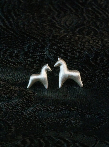  AESTH & UTIL SILVER DOUBLE PONY STUD EARRINGS |  TROVE & TONE