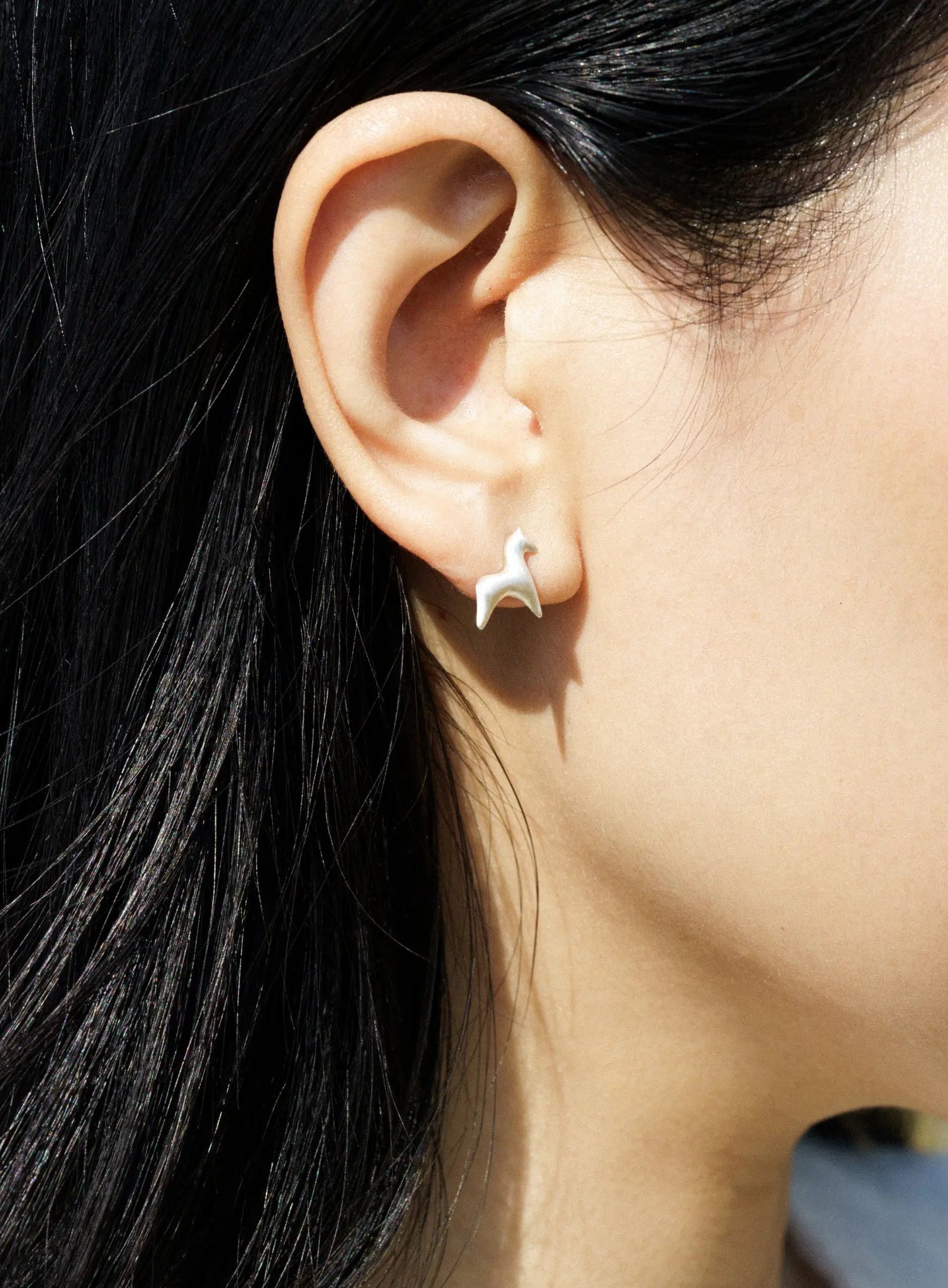  AESTH & UTIL SILVER DOUBLE PONY STUD EARRINGS |  TROVE & TONE