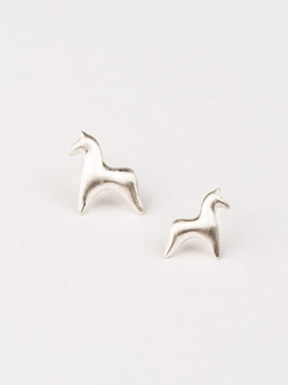  AESTH & UTIL SILVER DOUBLE PONY STUD EARRINGS |  TROVE & TONE