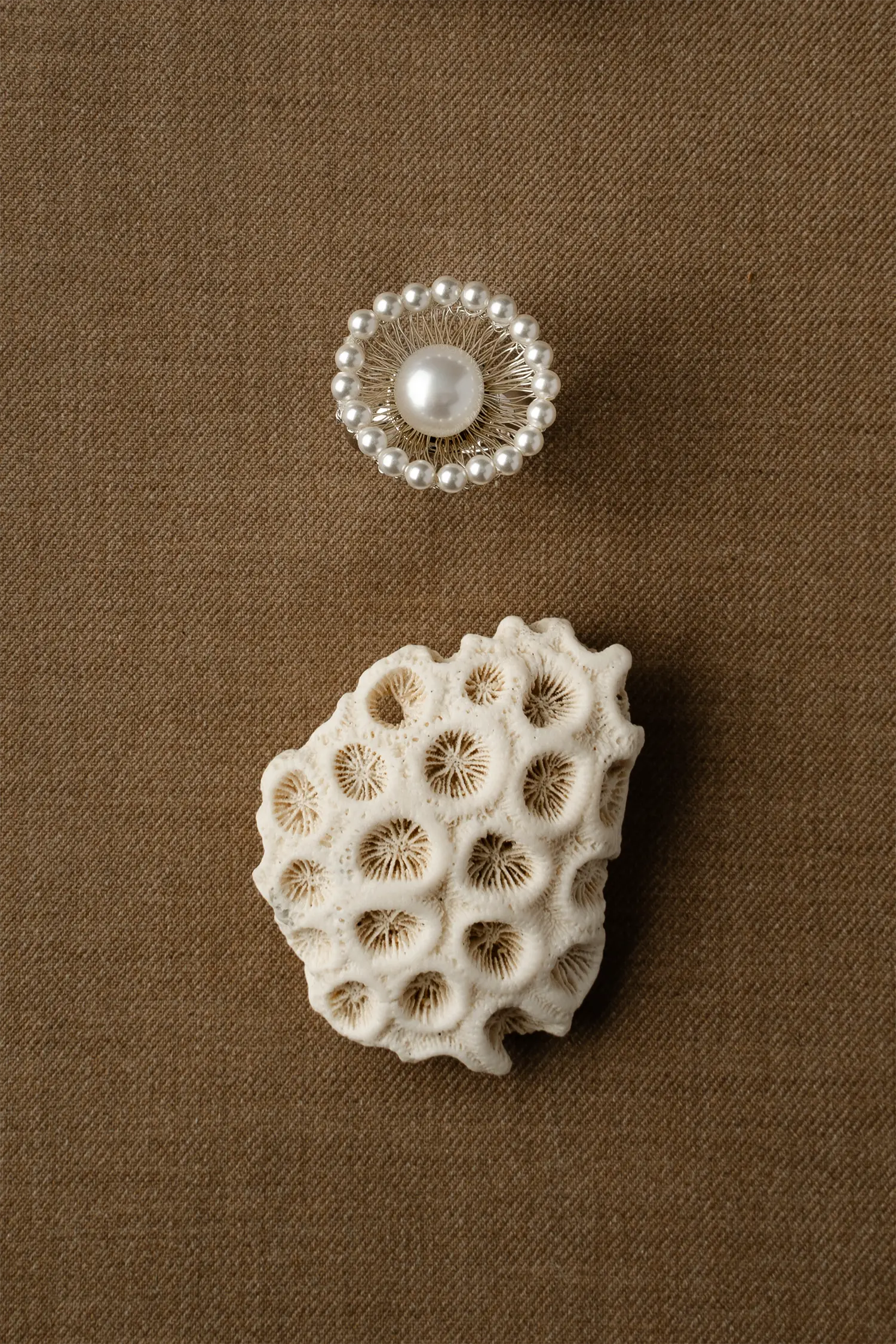  WANYEE CRAFT SILVER WIRE PEARL BLOOM OPEN RING |  TROVE & TONE