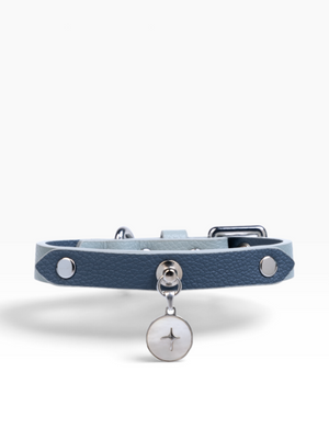 MOP CHARM LEATHER DOG COLLAR