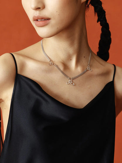  WANYEE CRAFT INTERLOCKING DOUBLE COIN KNOT NECKLACE |  TROVE & TONE
