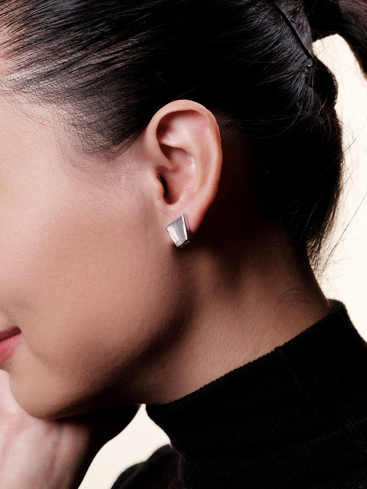  AESTH & UTIL TRAPEZOID MULTIWAY STUD EARRINGS |  TROVE & TONE