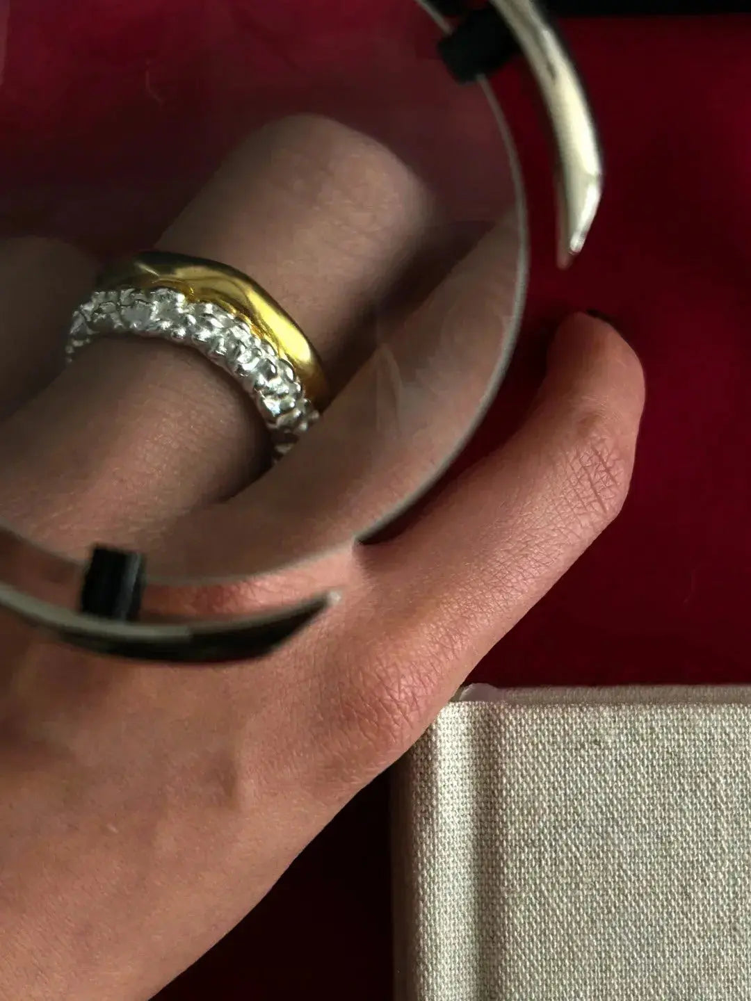  Limb IRREGULAR MOLTEN TWO-TONE OPEN RING |  TROVE & TONE