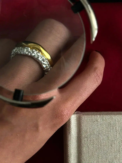  Limb IRREGULAR MOLTEN TWO-TONE OPEN RING |  TROVE & TONE