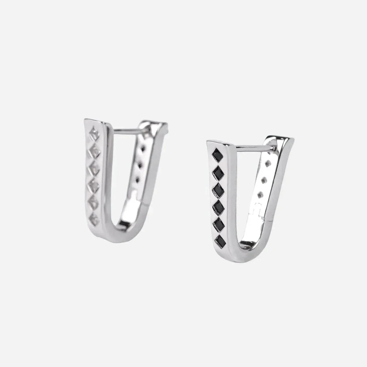  AESTH & UTIL TWO TONE REVERSIBLE SILVER HOOP EARRINGS |  TROVE & TONE