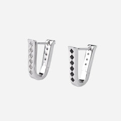  AESTH & UTIL TWO TONE REVERSIBLE SILVER HOOP EARRINGS |  TROVE & TONE
