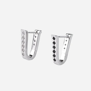  AESTH & UTIL TWO TONE REVERSIBLE SILVER HOOP EARRINGS |  TROVE & TONE