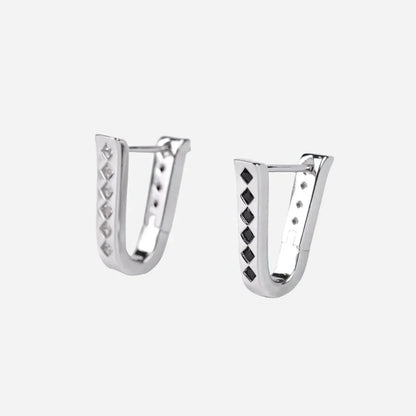  AESTH & UTIL TWO TONE REVERSIBLE SILVER HOOP EARRINGS |  TROVE & TONE