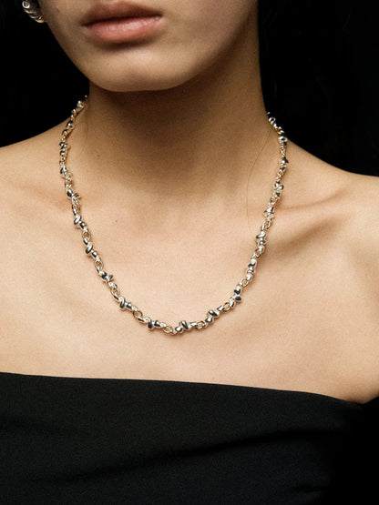 Limb TWO-TONE RIBBON CHAIN NECKLACE |  TROVE & TONE