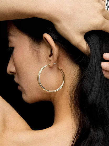  Limb TWO-TONE STRING HOOP EARRINGS |  TROVE & TONE