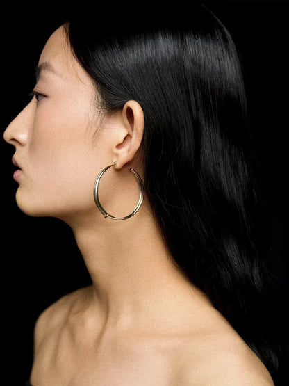  Limb TWO-TONE STRING HOOP EARRINGS |  TROVE & TONE