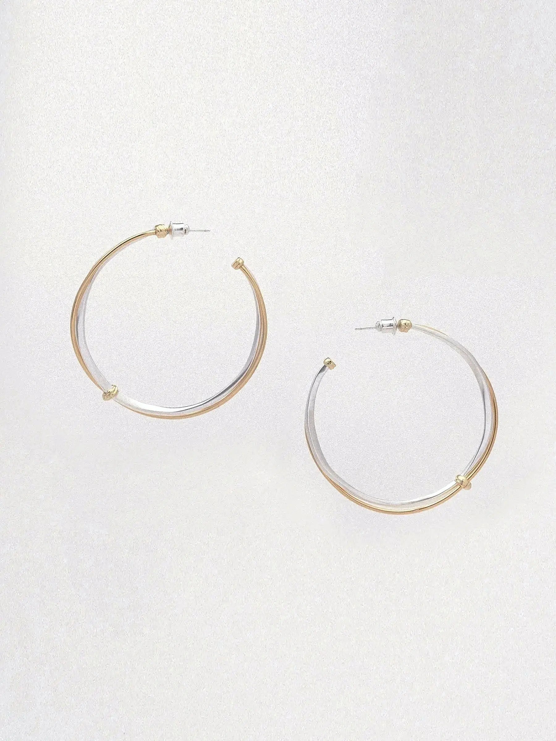  Limb TWO-TONE STRING HOOP EARRINGS |  TROVE & TONE