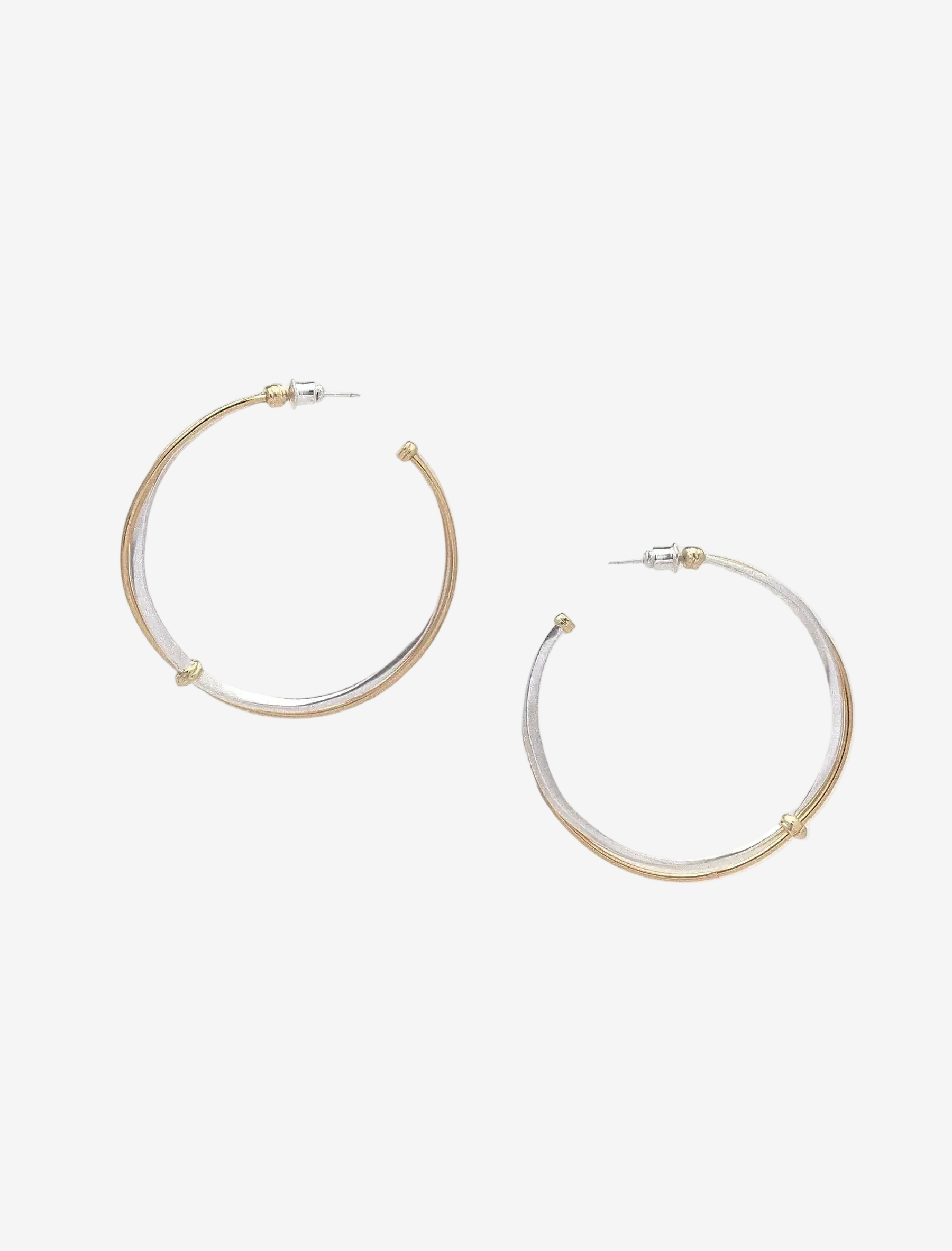 Limb TWO-TONE STRING HOOP EARRINGS |  TROVE & TONE