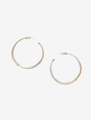  Limb TWO-TONE STRING HOOP EARRINGS |  TROVE & TONE
