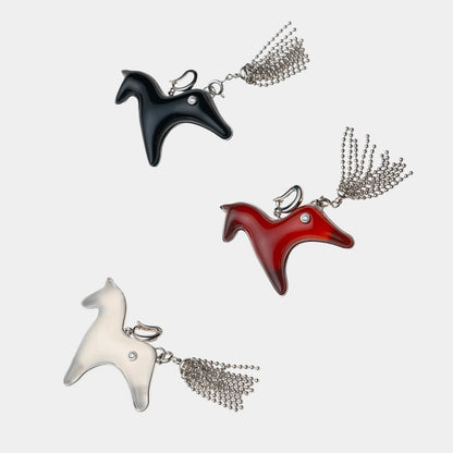  AESTH & UTIL WHITE CHALCEDONY DIVINE HORSE LONG NECKLACE |  TROVE & TONE