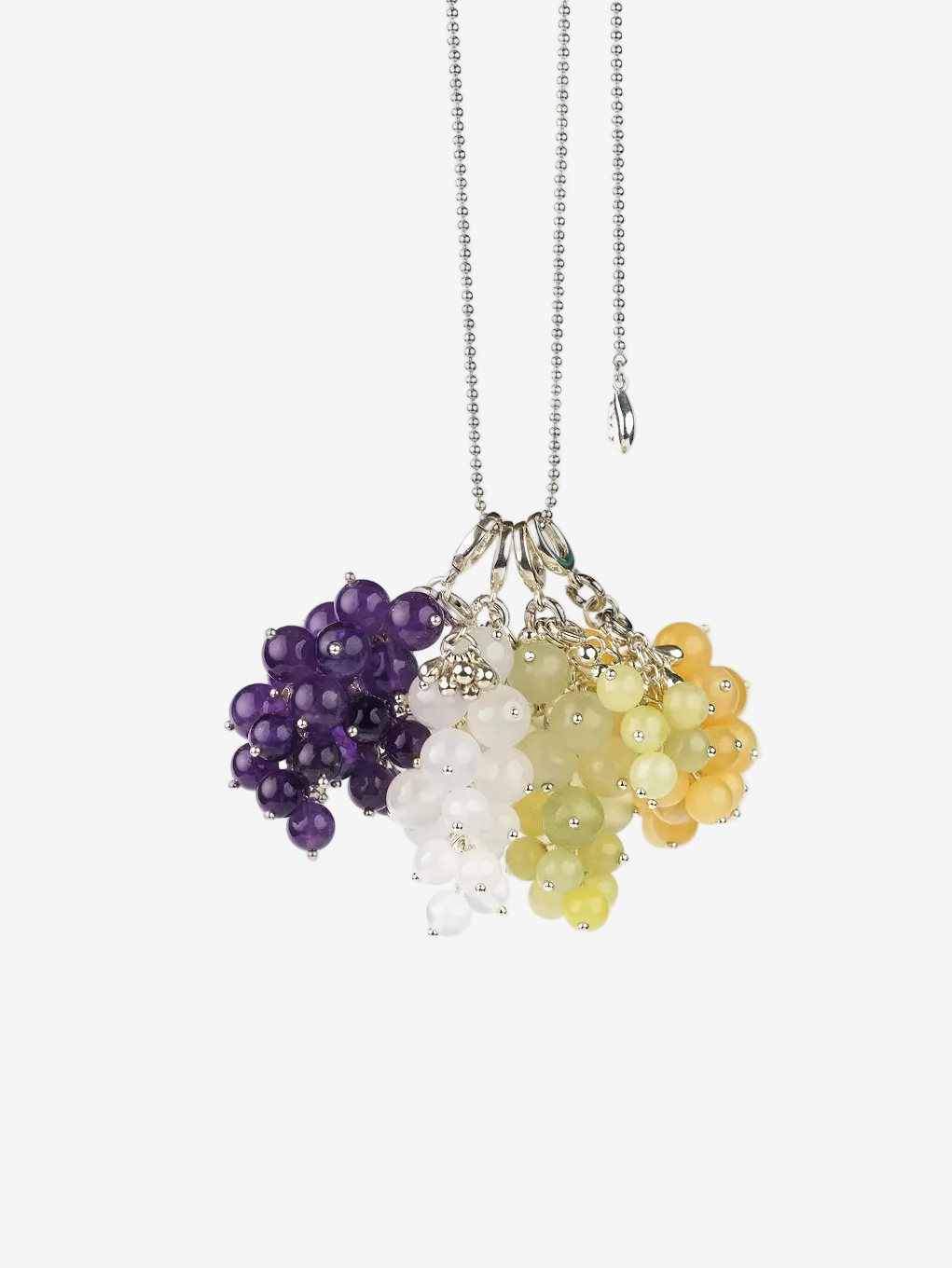  AESTH & UTIL WHITE CHALCEDONY GRAPE PENDANT NECKLACE |  TROVE & TONE