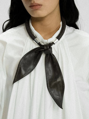  Limb WOVEN LAMBSKIN SCARF NECKLACE |  TROVE & TONE