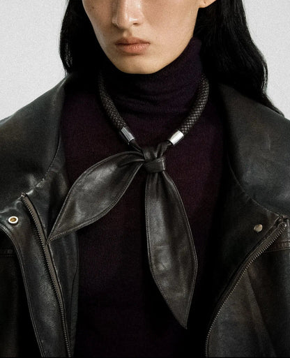  Limb WOVEN LAMBSKIN SCARF NECKLACE |  TROVE & TONE