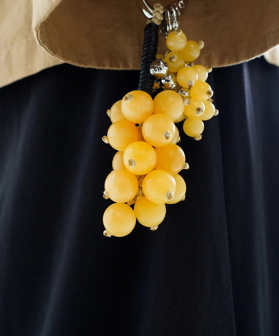  AESTH & UTIL YELLOW AMBER GRAPE MULTIWAY BAG CHARM |  TROVE & TONE