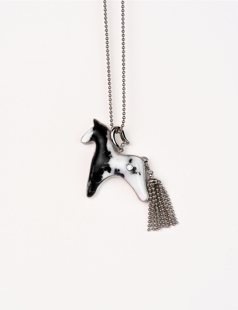  AESTH & UTIL ZEBRA STONE DIVINE HORSE LONG NECKLACE |  TROVE & TONE