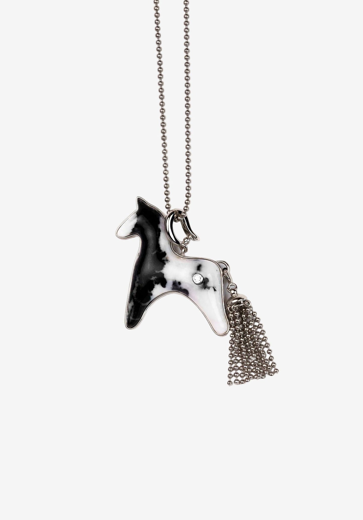  AESTH & UTIL ZEBRA STONE DIVINE HORSE LONG NECKLACE |  TROVE & TONE