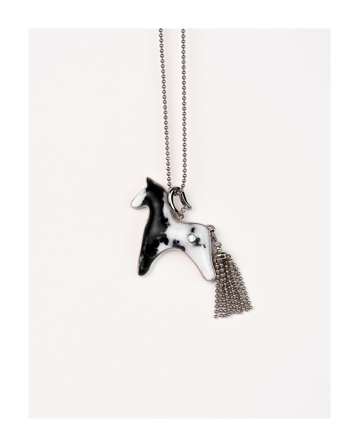 AESTH & UTIL ZEBRA STONE DIVINE HORSE LONG NECKLACE |  TROVE & TONE