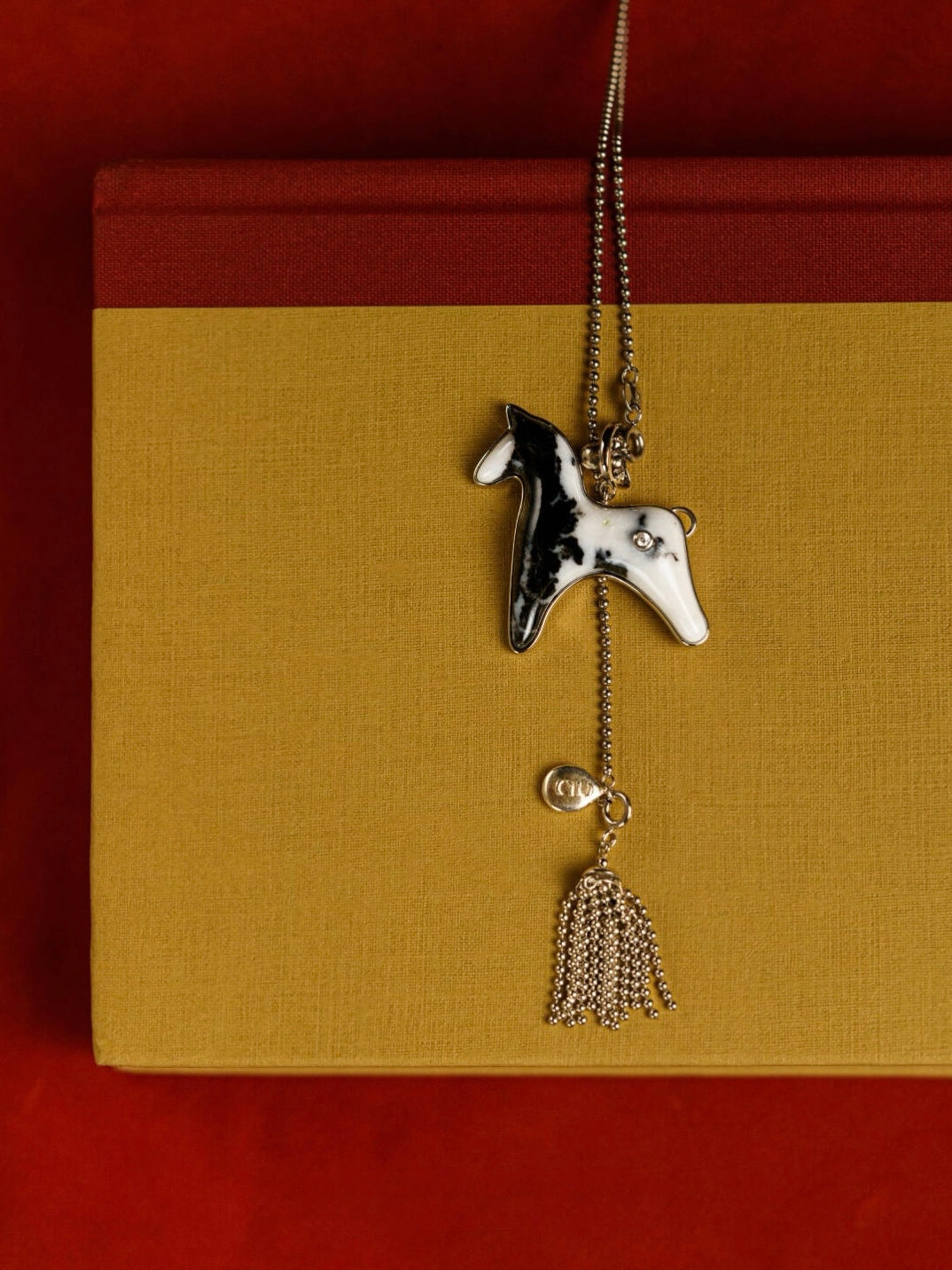  AESTH & UTIL ZEBRA STONE DIVINE HORSE LONG NECKLACE |  TROVE & TONE