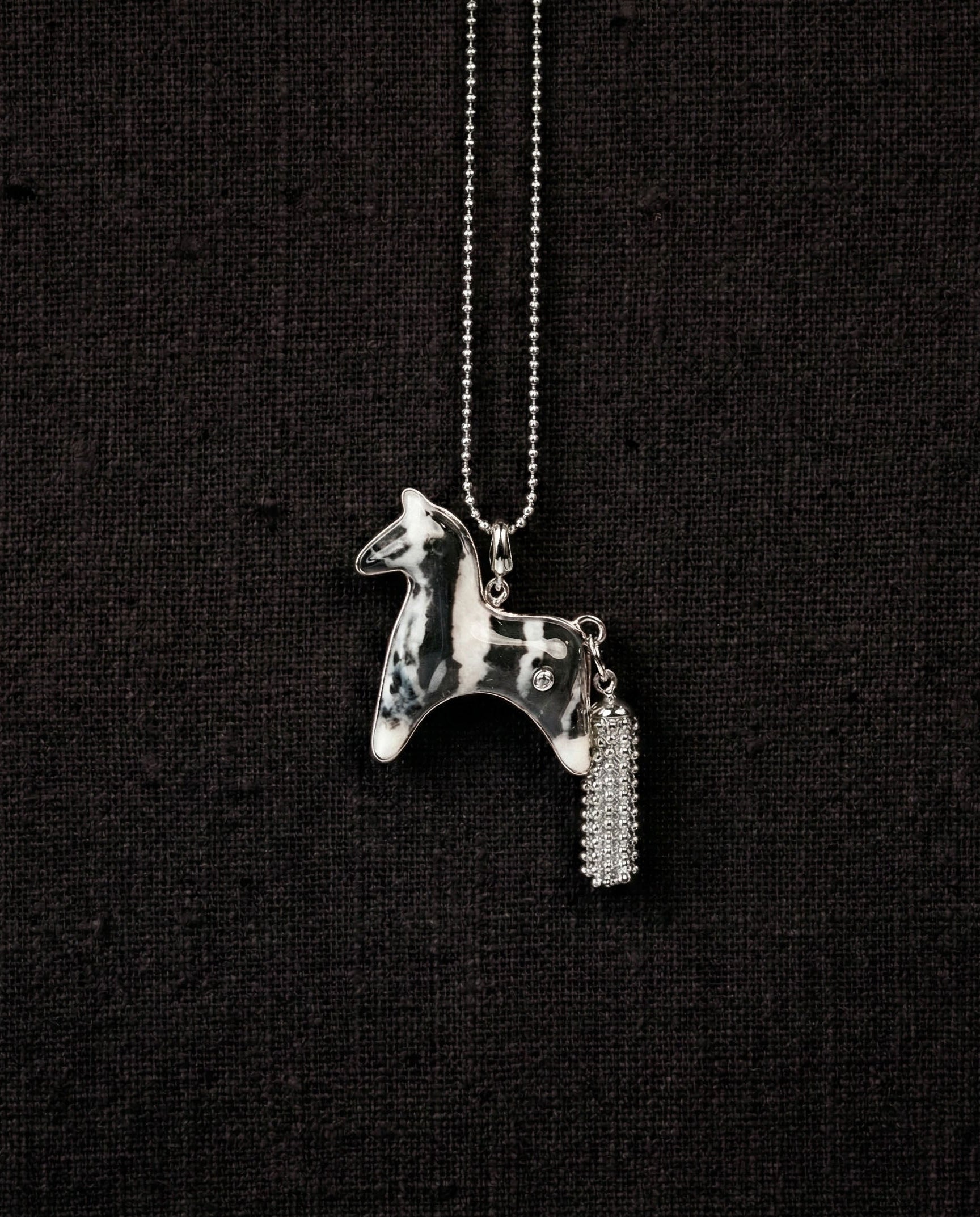  AESTH & UTIL ZEBRA STONE DIVINE HORSE LONG NECKLACE |  TROVE & TONE