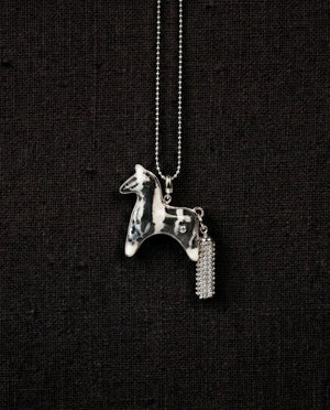  AESTH & UTIL ZEBRA STONE DIVINE HORSE LONG NECKLACE |  TROVE & TONE