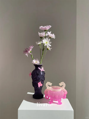 BLACK PAPILLON VIF VASE