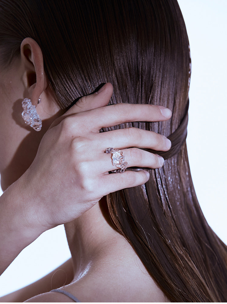 FOSSILIZED DIAMOND SHORT RING