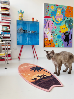 SURFBOARD CAT SCRATCHING MAT