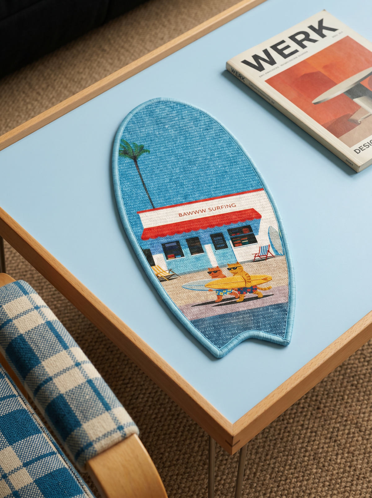 SURFBOARD CAT SCRATCHING MAT