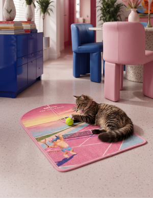 TENNIS BALL ARCHED CAT SCRATCHING MAT