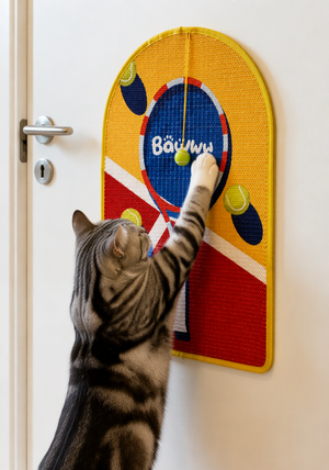 TENNIS BALL ARCHED CAT SCRATCHING MAT