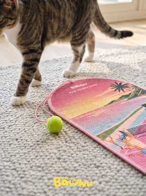 TENNIS BALL ARCHED CAT SCRATCHING MAT