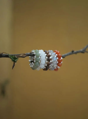 Aesth & Util FIVE ELEMENTS BEADED GEMSTONE RING  |  TROVE & TONE