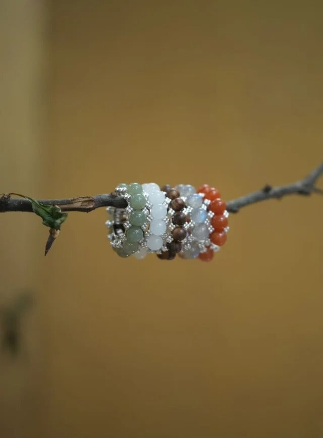 Aesth & Util FIVE ELEMENTS BEADED GEMSTONE RING  |  TROVE & TONE