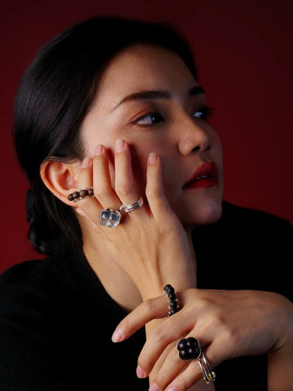 Aesth & Util ETERNAL KNOT PURPLE SANDALWOOD RING  |  TROVE & TONE