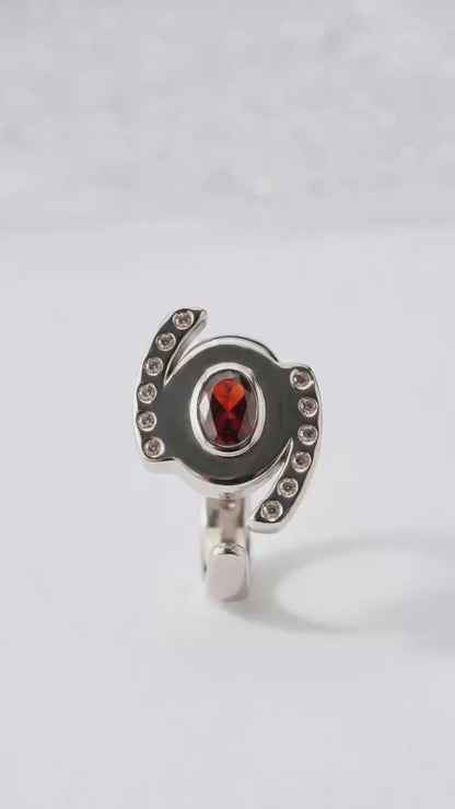 CANCER ZODIAC BIRTHSTONE RING