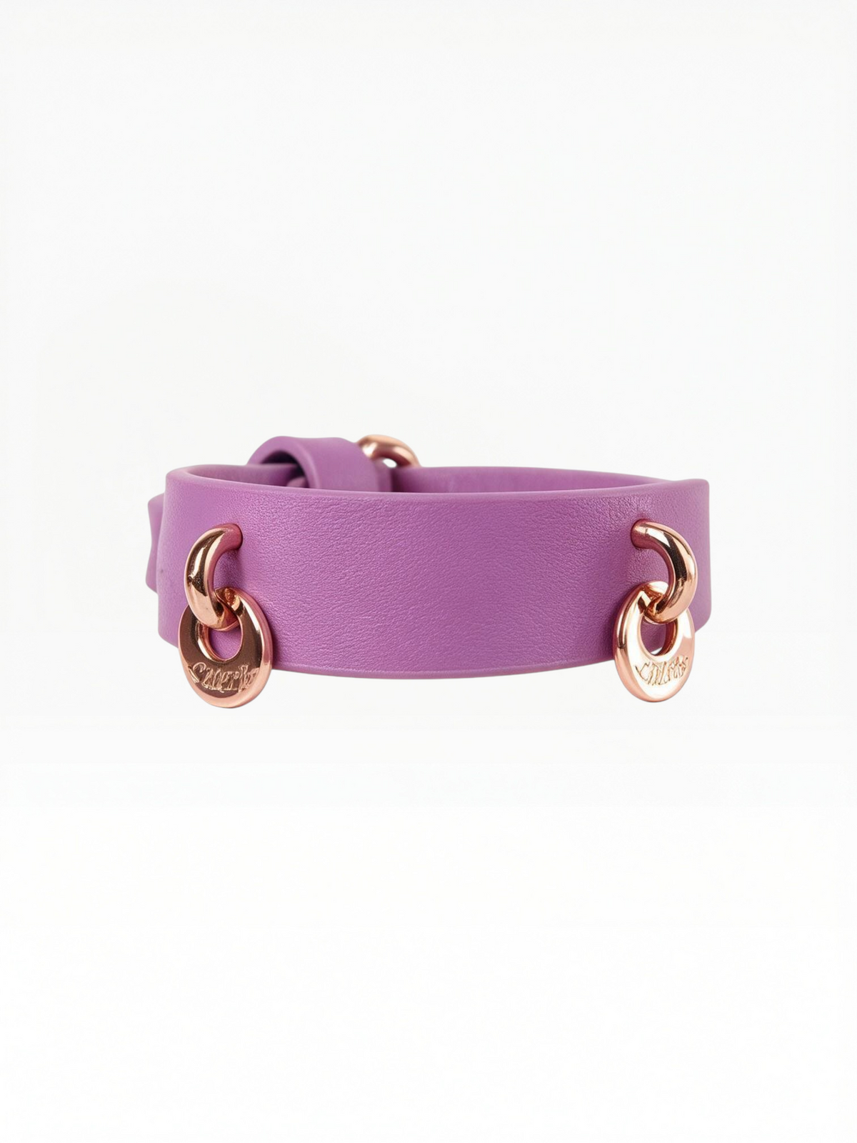LAVANDER GLOW LEATHER PET COLLAR